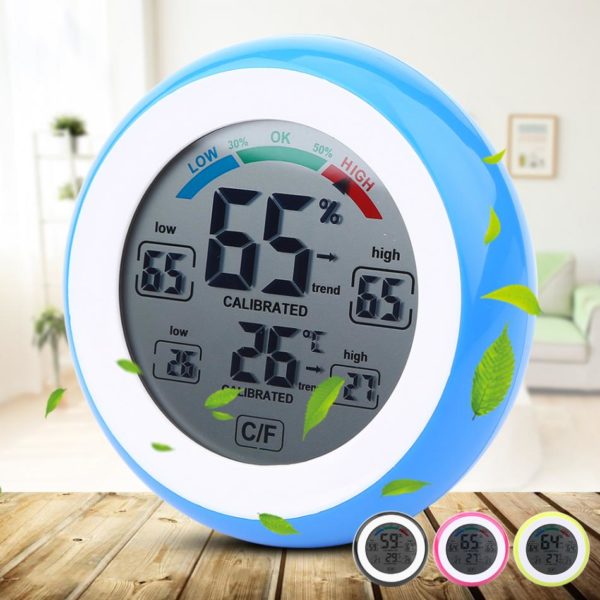 Digital LCD Display Indoor Thermometer Hygrometer Round Wireless Electronic Temperature Humidity Meter Weather Station Tester Digital LCD Display Indoor Thermometer Hygrometer Round Wireless Electronic Temperature Humidity Meter Weather Station Tester