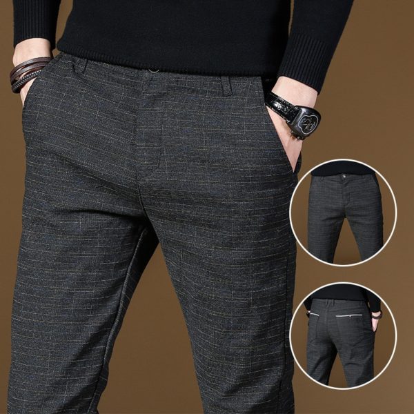 2019 Fashion High Quality Men Pants Spring Autumn Men Pants Trousers Male Classic Business Casual Trousers 2 2019 Fashion High Quality Men Pants Spring Autumn Men Pants Trousers Male Classic Business Casual Trousers Full length