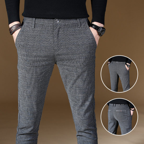 2019 Fashion High Quality Men Pants Spring Autumn Men Pants Trousers Male Classic Business Casual Trousers 4 2019 Fashion High Quality Men Pants Spring Autumn Men Pants Trousers Male Classic Business Casual Trousers Full length