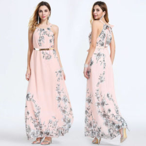 2019 NEW Women Summer Casual Floral Sleeveless Evening Party Club Wear Long Dress Innrech Market.com