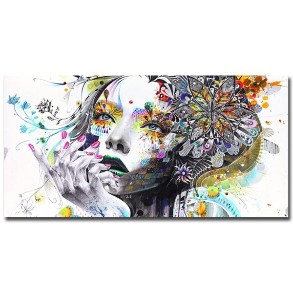 Beautiful Flower Girl Painting Canvas Wall Art Posters Print Pictures For Bedroom Home Decoration No Frame 5 Beautiful Flower Girl Painting Canvas Wall Art Posters Print Pictures For Bedroom Home Decoration No Frame Discount Dropshiping