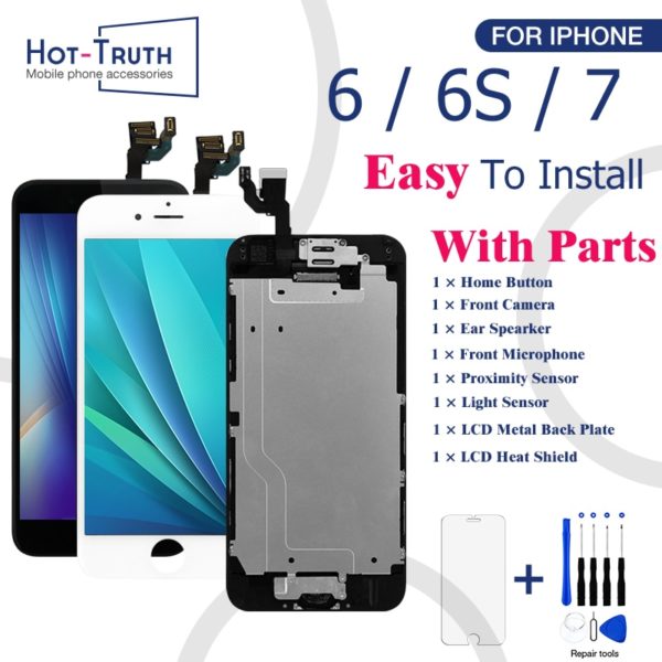 For iPhone 6 6S 7 LCD Full Assembly Complete Display For iPhone 6 6s 100 With For iPhone 6 6S 7 LCD Full Assembly Complete Display For iPhone 6 6s 100% With 3D Touch Screen Camera+Button AAA+++ Replacement