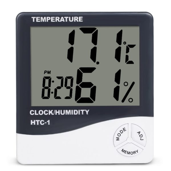 Indoor Room LCD Electronic Temperature Humidity Meter Digital Thermometer Hygrometer Weather Station Alarm Clock HTC 1 Indoor Room LCD Electronic Temperature Humidity Meter Digital Thermometer Hygrometer Weather Station Alarm Clock HTC-1