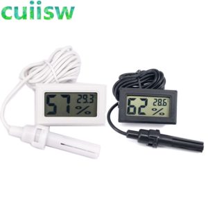 Mini LCD Digital Thermometer Hygrometer Temperature Indoor Convenient Temperature Sensor Humidity Meter Gauge Instruments Cable Innrech Market.com