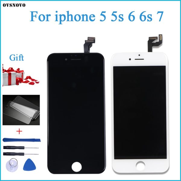 Ovsnovo AAA Quality For iPhone 5 5s 6 6s 7 LCD Display Touch Screen Assembly 100 Ovsnovo AAA+++ Quality For iPhone 5 5s 6 6s 7 LCD Display Touch Screen Assembly 100% Brand New tempered glass+Tools