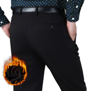 Plus Sizes 40 42 44 Business Casual Fleece Warm Suit Pants New Straight Formal Male Winter Innrech Market.com