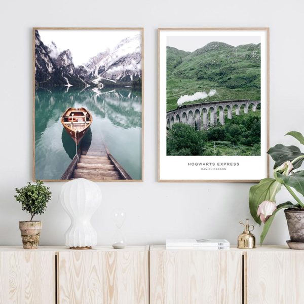Scandinavian Boat Lake Canvas Poster Nature Nordic Style Landscape Wall Art Print Painting Decorative Picture Living 2 Scandinavian Boat Lake Canvas Poster Nature Nordic Style Landscape Wall Art Print Painting Decorative Picture Living Room Decor