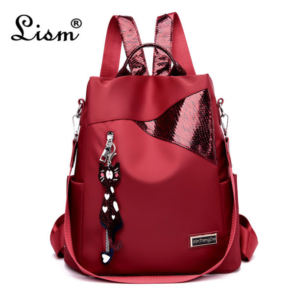 Simple style ladies backpack anti theft Oxford cloth tarpaulin stitching sequins juvenile college bag purse Bagpack Simple style ladies backpack anti-theft Oxford cloth tarpaulin stitching sequins juvenile college bag purse Bagpack Mochila
