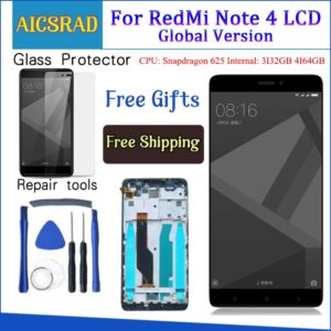 Tested LCD Display Frame For Xiaomi Redmi Note 4 Global Version Snapdragon 625 Touch Screen LCD Innrech Market.com