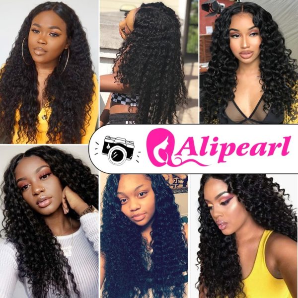 Deep Wave Human Hair Bundles With Closure 6x6 Free Part Pre Plucked Brazilian Bundles With Closure 5 Deep Wave Human Hair Bundles With Closure 6x6 Free Part Pre Plucked Brazilian Bundles With Closure Remy Hair Extension AliPearl