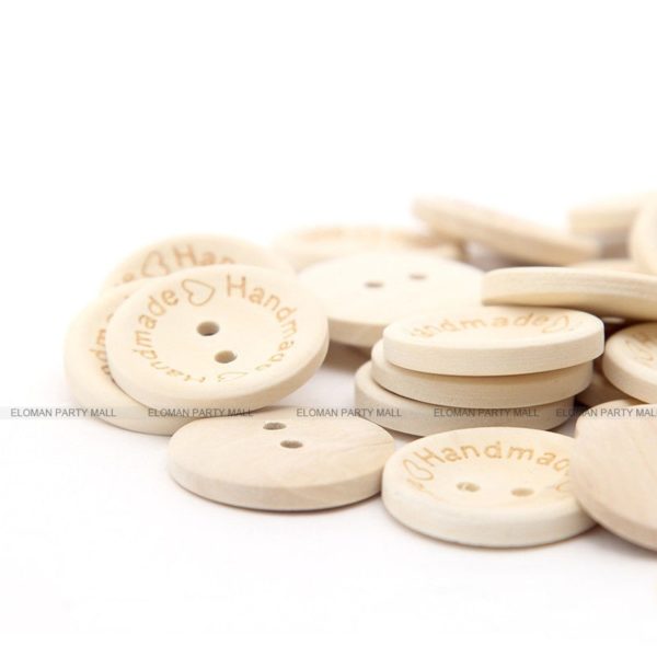 ELOMAN 50PCS lot Natural Color Wooden Buttons handmade love Letter wood button craft DIY baby apparel 5 ELOMAN 50PCS/lot Natural Color Wooden Buttons handmade love Letter wood button craft DIY baby apparel accessories