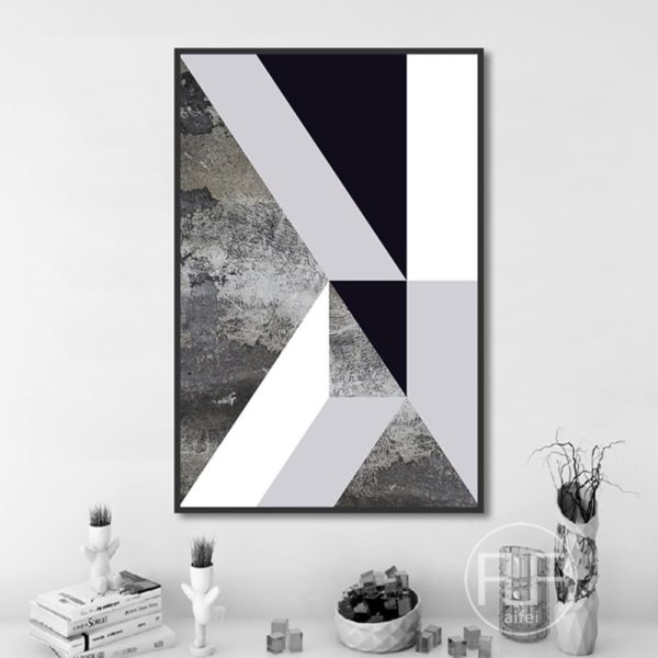 Abstract Geometric Canvas Painting Black and White Nordic Posters and Prints Wall Art Picture for Living 2 Abstract Geometric Canvas Painting Black and White Nordic Posters and Prints Wall Art Picture for Living Room Decor No Frame