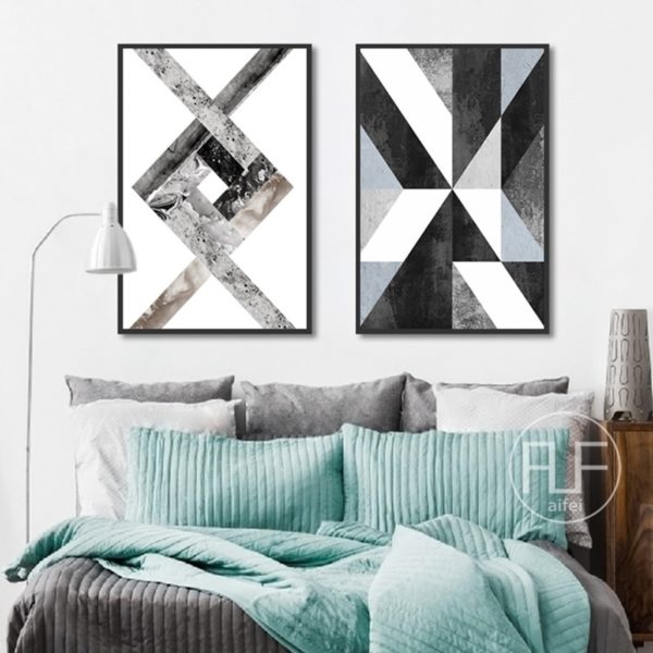 Abstract Geometric Canvas Painting Black and White Nordic Posters and Prints Wall Art Picture for Living 3 Abstract Geometric Canvas Painting Black and White Nordic Posters and Prints Wall Art Picture for Living Room Decor No Frame