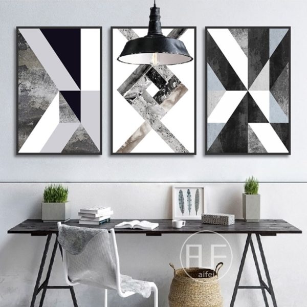 Abstract Geometric Canvas Painting Black and White Nordic Posters and Prints Wall Art Picture for Living Abstract Geometric Canvas Painting Black and White Nordic Posters and Prints Wall Art Picture for Living Room Decor No Frame