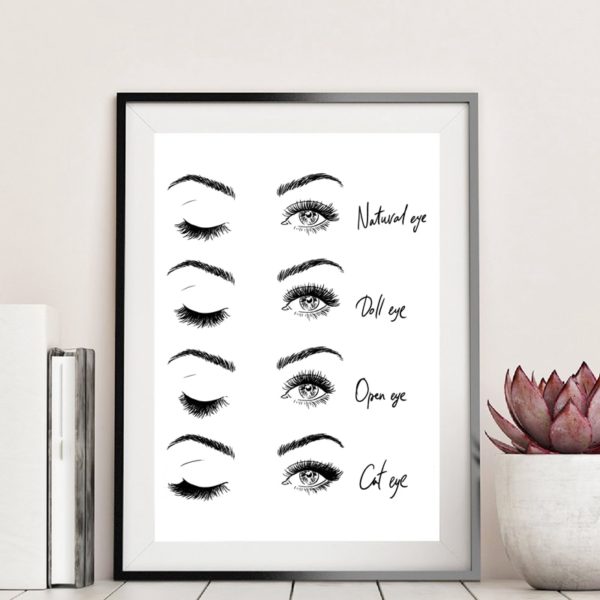 Modern Fashion Eyelash Extensions Prints Makeup Wall Art Canvas Painting Picture Nordic Poster Beauty Salon Decor Modern Fashion Eyelash Extensions Prints Makeup Wall Art Canvas Painting Picture Nordic Poster Beauty Salon Decor Girls Gift