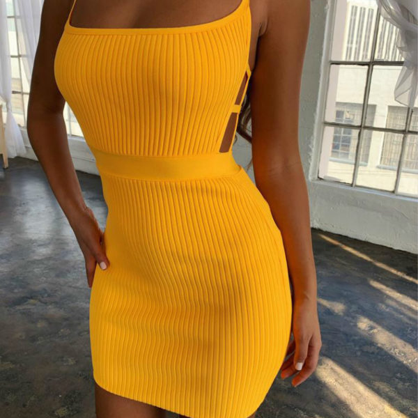 Summer Sexy Bandage Hollow Out Dress Women Fashion Sleeveless Backless Bodycon Party Club Dress Mini Wrap 4 Summer Sexy Bandage Hollow Out Dress Women Fashion Sleeveless Backless Bodycon Party Club Dress Mini Wrap Dress