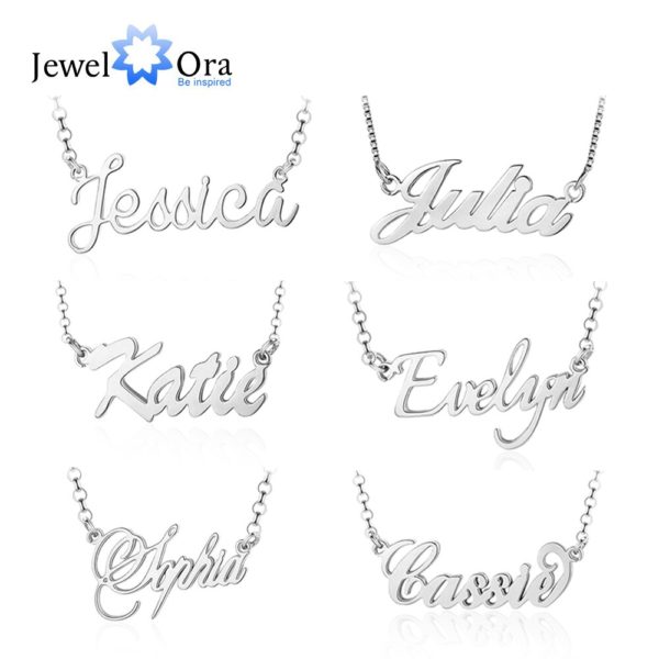 925 Sterling Silver Personalized Nameplate Letter Necklace Custom Made Name Pendant Russian Name Christmas Gifts for 925 Sterling Silver Personalized Nameplate Letter Necklace Custom Made Name Pendant Russian Name Christmas Gifts for Girlfriend