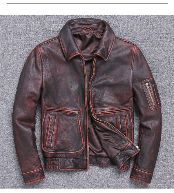 Free shipping sales Brand classic A2 coat mens cowhide Jackets men s genuine Leather jacket man Free shipping.sales Brand classic A2 coat,mens cowhide Jackets,men's genuine Leather jacket.man vintage brown coat plus size