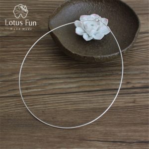 Lotus Fun Real 925 Sterling Silver Necklace Handmade Fine Jewelry Fashion Choker Chain for Women Gift Innrech Market.com