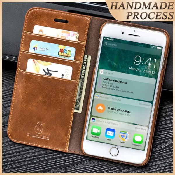 Musubo Genuine Leather Flip Case For iPhone 8 Plus 7 Plus Luxury Wallet Fitted Cover For Musubo Genuine Leather Flip Case For iPhone 8 Plus 7 Plus Luxury Wallet Fitted Cover For iPhone X 6 6s 5 5s SE Cases Coque capa