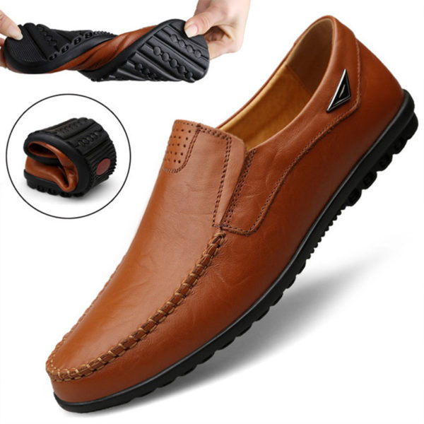 Genuine Leather Men Casual Shoes Luxury Brand 2019 Mens Loafers Moccasins Breathable Slip on Black Driving Genuine Leather Men Casual Shoes Luxury Brand Mens Loafers Moccasins Breathable Slip on Black Driving Shoes Plus Size 37-47