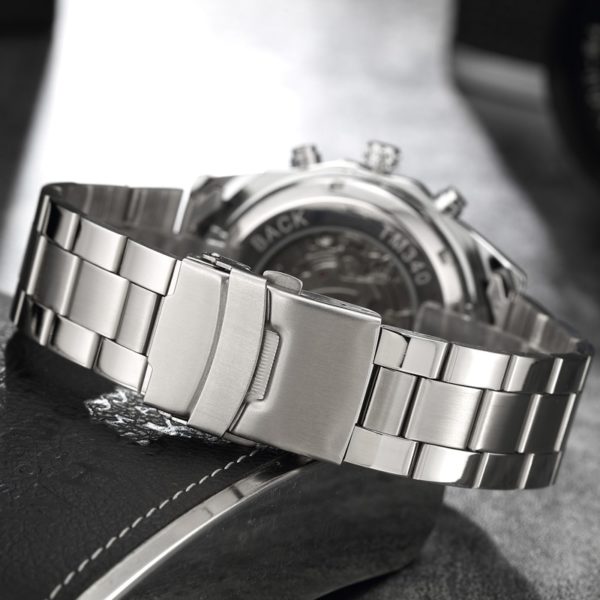 Luxury Silver Automatic Mechanical Watches for Men Skeleton Stainless Steel Self wind Wrist Watch Men Clock 2 Luxury Silver Automatic Mechanical Watches for Men Skeleton Stainless Steel Self-wind Wrist Watch Men Clock relogio masculino