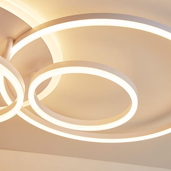 NEO Gleam 2 3 5 6 Circle Rings Modern led ceiling Lights For living Room Bedroom 4 Circular Ceiling Light | Circular Light Bulb | NEO Gleam 2/3/5/6 Circle Rings Modern led ceiling Lights For living Room Bedroom Study Room White/Brown Color ceiling Lamp led circle light, circle light, ring ceiling light