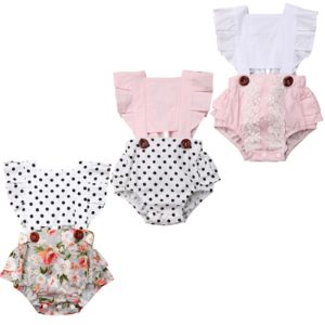 Newborn Infant Baby Girl Clothes Lace Splice Romper Backless Jumpsuit Outfit Sunsuit Baby Clothing Innrech Market.com