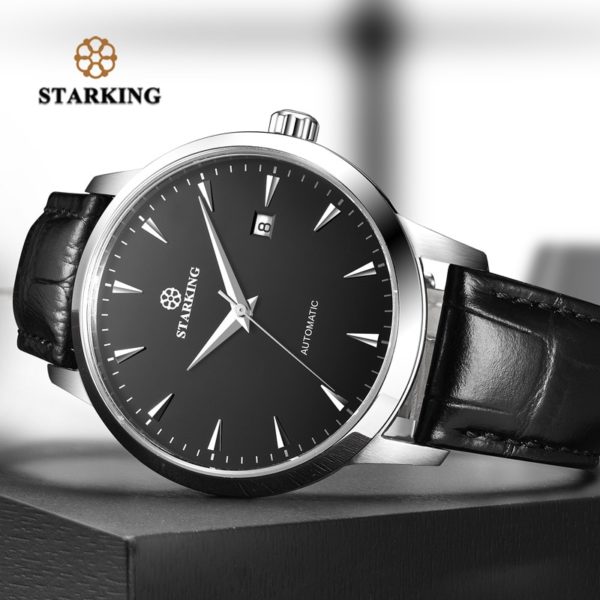 STARKING Mens Clock Automatic Mechanical Watch All Stainless Steel Simple Business Male Watch xfcs Luxury Brand 1 STARKING Mens Clock Automatic Mechanical Watch All Stainless Steel Simple Business Male Watch xfcs Luxury Brand Dress WristWatch