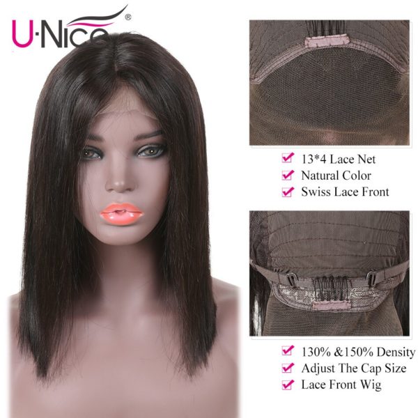 UNice Hair 13x4 6 Blonde Short Lace Front Human Hair Wigs Brazilian Remy Hair Bob with 2 UNice Hair 13x4/6 Blonde Short Lace Front Human Hair Wigs Brazilian Remy Hair Bob with Pre Plucked Lace Wigs Half Up Half Down