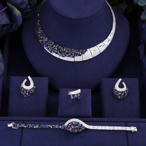 jankelly Hotsale Nigeria 4pcs Bridal Jewelry Sets New Fashion Dubai Full Jewelry Set For Women Wedding Innrech Market.com