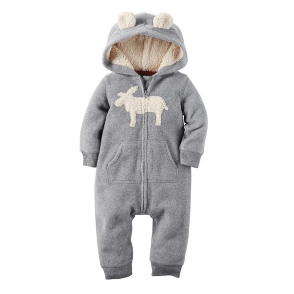 2018 New Bebes Clothes Newborn One Piece Fleece Hooded Jumpsuit Long Sleeved Spring Baby Girls Boys 1 2018 New Bebes Clothes Newborn One Piece Fleece Hooded Jumpsuit Long Sleeved Spring Baby Girls Boys Body Suits Romper
