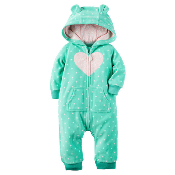 2018 New Bebes Clothes Newborn One Piece Fleece Hooded Jumpsuit Long Sleeved Spring Baby Girls Boys 3 2018 New Bebes Clothes Newborn One Piece Fleece Hooded Jumpsuit Long Sleeved Spring Baby Girls Boys Body Suits Romper