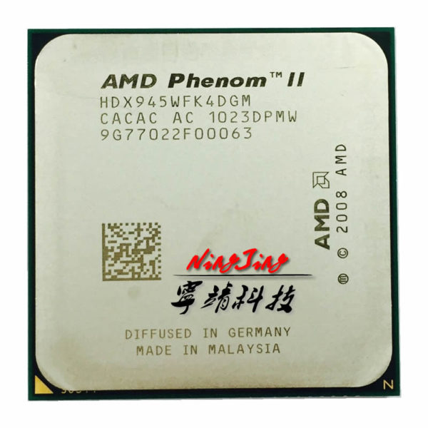 AMD Phenom II X4 945 95W 3 0GHz Quad Core CPU Processor HDX945WFK4DGM Socket AM3 AMD Phenom II X4 945 95W 3.0GHz Quad-Core CPU Processor HDX945WFK4DGM Socket AM3