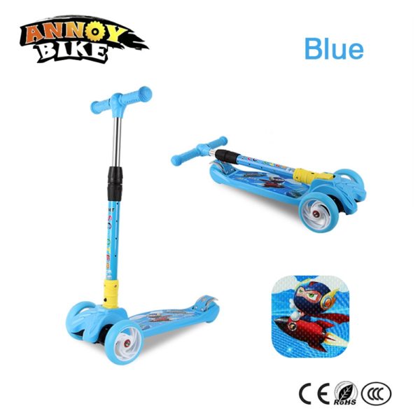 Children Kick Scooter Baby Foldable 3 Wheels LED Outdoor Sport 4 12 Years Old Adjustable Height 5 Children Kick Scooter Baby Foldable 3 Wheels LED Outdoor Sport 4-12 Years Old Adjustable Height Triciclo Bikes Toys Gift For Kid