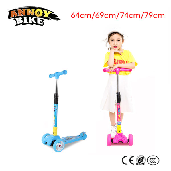 Children Kick Scooter Baby Foldable 3 Wheels LED Outdoor Sport 4 12 Years Old Adjustable Height Children Kick Scooter Baby Foldable 3 Wheels LED Outdoor Sport 4-12 Years Old Adjustable Height Triciclo Bikes Toys Gift For Kid