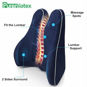 PurenLatex Memory Foam Waist Lumbar Side Support Pillow Spine Coccyx Protect Orthopedic Car Seat Office Sofa 1 Innrech Market.com