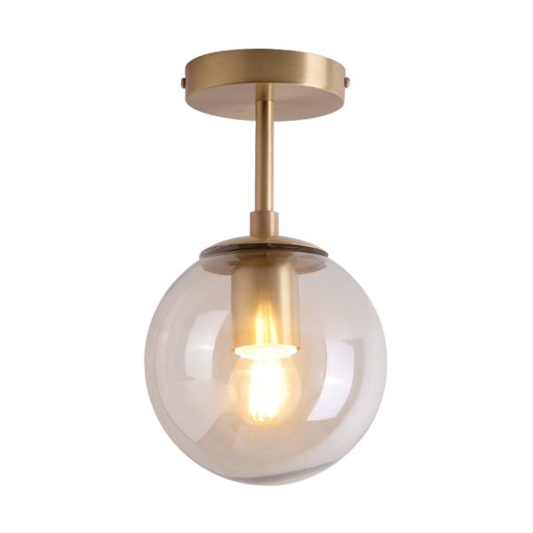 IWHD Nordic Glass Ball LED Ceiling Lights Balcony Porch Aisle Bedroom Copper Retro Vintage Ceiling Lamps Vintage Ceiling Lights | Antique Brass Ceiling Lights | Nordic Glass Ball LED Ceiling Lights Balcony Porch Aisle Bedroom Copper Retro Vintage Ceiling Lamps Plafonnier Lighting 001