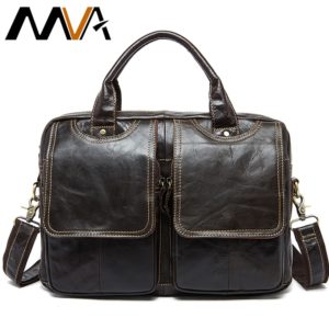 MVA men s bag briefcase leather office laptop bag for men s genuine leather bag business Innrech Market.com