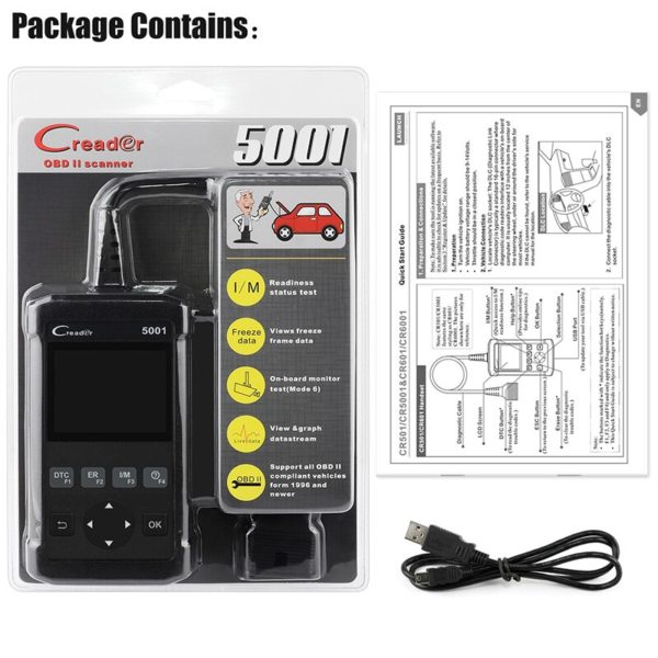 Launch X431 CR5001 OBD2 Scanner Engine Code Reader ODB2 Car Diagnostic Tool Free Update Support full 5 Launch X431 CR5001 OBD2 Scanner Engine Code Reader ODB2 Car Diagnostic Tool Free Update Support full OBD2 Automotive Scanner
