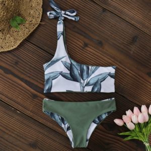 Bikini Women Swimwear Push Up Swimsuit One Shoulder Print Brazilian Bikini Set 2019 Biquini Bathing Suit Innrech Market.com