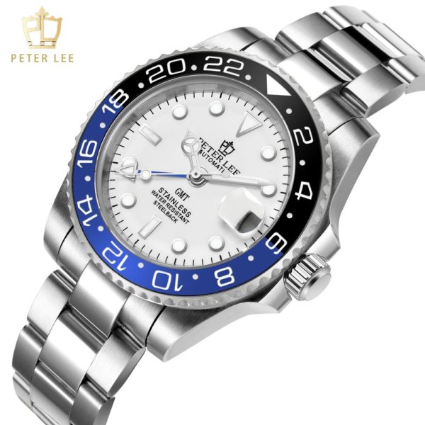PETER LEE brand ceramic bezel luxury daydate gmt mechanical men watches noctilucous stainless steel men automatic PETER LEE Automatic Watch | Watchuseek | Brand Ceramic Bezel Luxury DayDate GMT 40mm Mechanical Men Watches noctilucous stainless steel men automatic gold watch