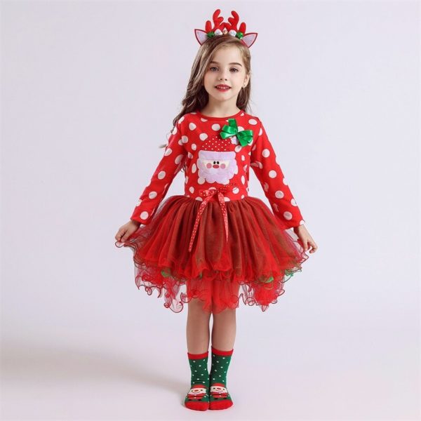 Fancy New Year Baby Girl Carnival Santa Dress For Girls Summer Minnie Mouse Holiday Children Clothing 2 Fancy New Year Baby Girl Carnival Santa Dress For Girls Summer Minnie Mouse Holiday Children Clothing Party Tulle Kids Costume
