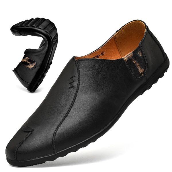 Leather Men Shoes Luxury Brand 2019 Italian Casual Mens Loafers Moccasins Breathable Slip on Black Driving Leather Men Shoes Luxury Brand 2019 Italian Casual Mens Loafers Moccasins Breathable Slip on Black Driving Shoes Plus Size 38-47
