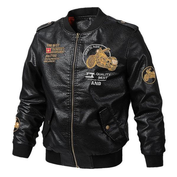 Men s Leather Jackets and Coats Male Motorcycle Leather Jacket Casual Slim Brand Clothing V Neck 2 Men's Leather Jackets and Coats Male Motorcycle Leather Jacket Casual Slim Brand Clothing V-Neck Collar Coats