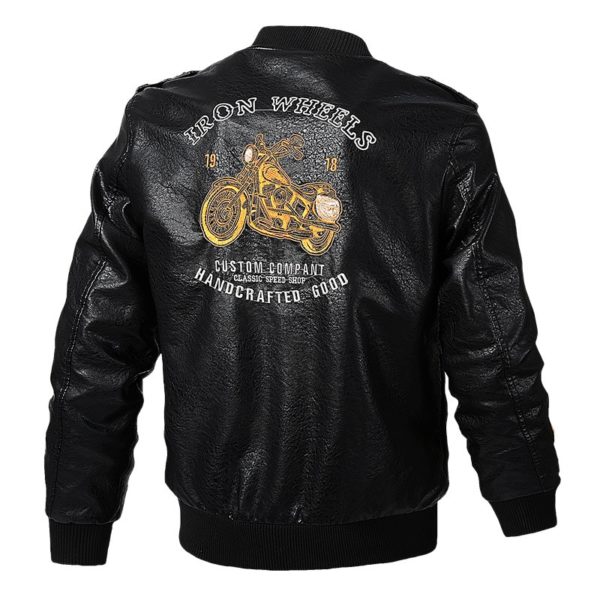 Men s Leather Jackets and Coats Male Motorcycle Leather Jacket Casual Slim Brand Clothing V Neck 3 Men's Leather Jackets and Coats Male Motorcycle Leather Jacket Casual Slim Brand Clothing V-Neck Collar Coats