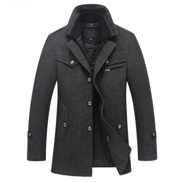 New Winter Wool Coat Slim Fit Jackets Mens Casual Warm Outerwear Jacket and coat Men Pea New Winter Wool Coat Slim Fit Jackets Mens Casual Warm Outerwear Jacket and coat Men Pea Coat Size M-4XL DROP SHIPPING