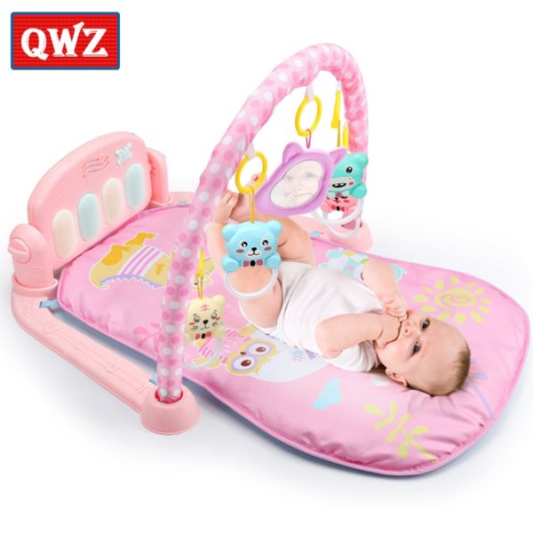 QWZ 3 in 1 Baby Play Mat Baby Gym Toys Soft Lighting Rattles Musical Toys For QWZ 3 in 1 Baby Play Mat Baby Gym Toys Soft Lighting Rattles Musical Toys For Babies Educational Toys Play Piano Gym Baby Gifts