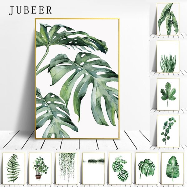 Scandinavian Style Tropical Plants Poster Green Leaves Decorative Picture Modern Wall Art Paintings for Living Room Scandinavian Style Tropical Plants Poster Green Leaves Decorative Picture Modern Wall Art Paintings for Living Room Home Decor