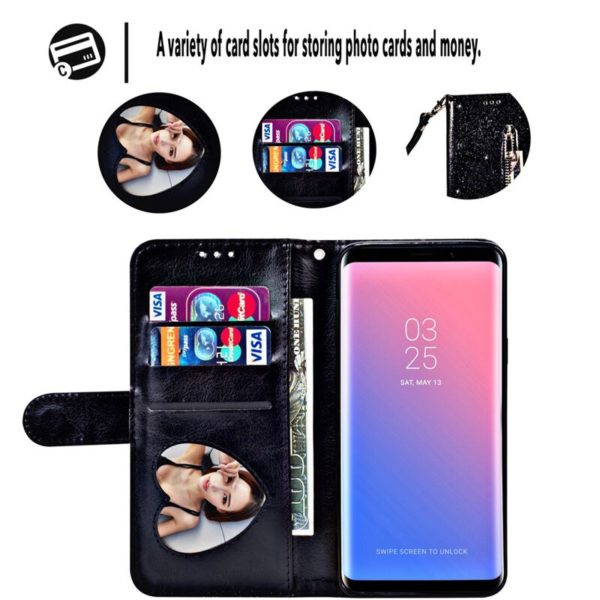 Wallet PU Leather Case For Samsung Galaxy S11 S10 E S9 S8 Plus S6 S7 Edge 4 Wallet PU Leather Case For Samsung Galaxy S11 S10 E S9 S8 Plus S6 S7 Edge Note 10 Pro 8 9 Glitter Silicone Card Slot Flip Cover